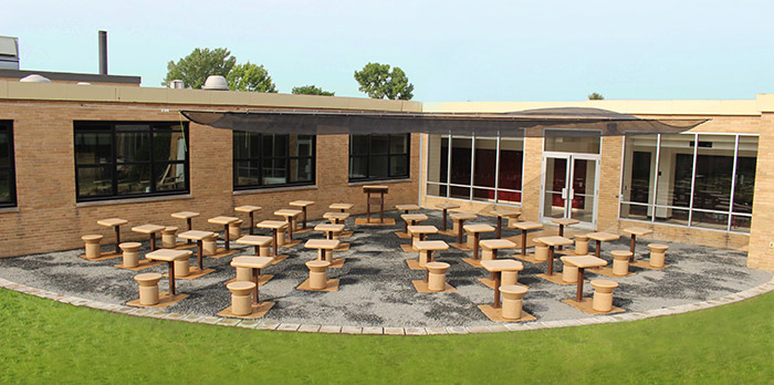 Concrete Desks for Outdoor Classrooms