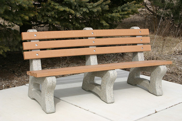 Legacy Bench w/ Recycled Plastic Lumber (B4061 Shown)