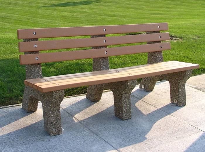 Classic Style Bench w/ Recycled Plastic Lumber (B4461 Shown)