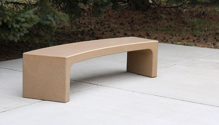 Custom curved bench
