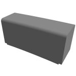 Rendering of Seatwall Bench #B5080