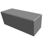 Rendering of Rectangular Campus Bench 18" Width #B56481818