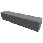 Rendering of Rectangular Campus Bench 18" Width #B56961818