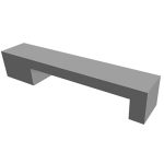 Rendering of Scholar's bench #B961818
