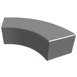 Rendering of Doty Concrete Curved Campus Bench part # BC56712418-1