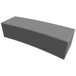 Rendering of Doty Concrete Curved Campus Bench part # BC56712418
